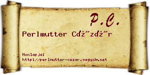 Perlmutter Cézár névjegykártya
